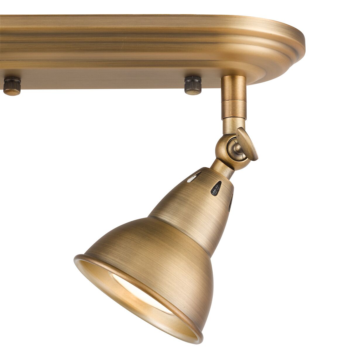 Nathaniel 2 Light Plate Spotlight Aged Brass<br>Aged Brass - Image 3