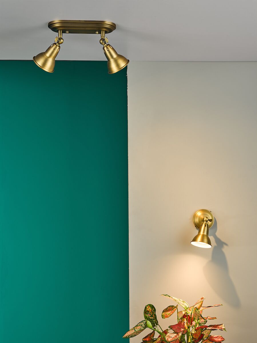 Nathaniel 2 Light Plate Spotlight Aged Brass<br>Aged Brass - Image 6