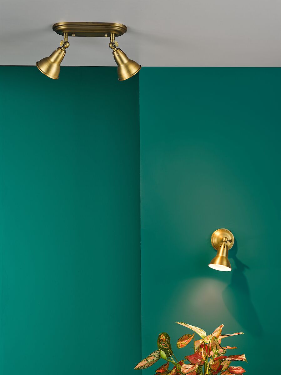 Nathaniel 2 Light Plate Spotlight Aged Brass<br>Aged Brass - Image 8