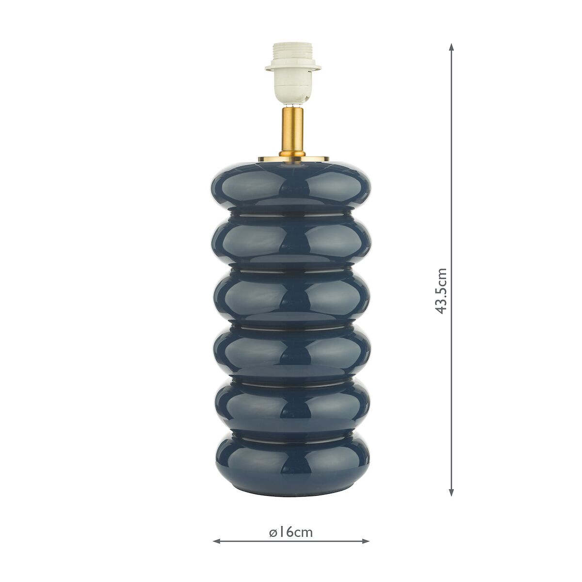 Niamh Table Lamp Blue Glass Base Only<br>Blue Glass - Image 4