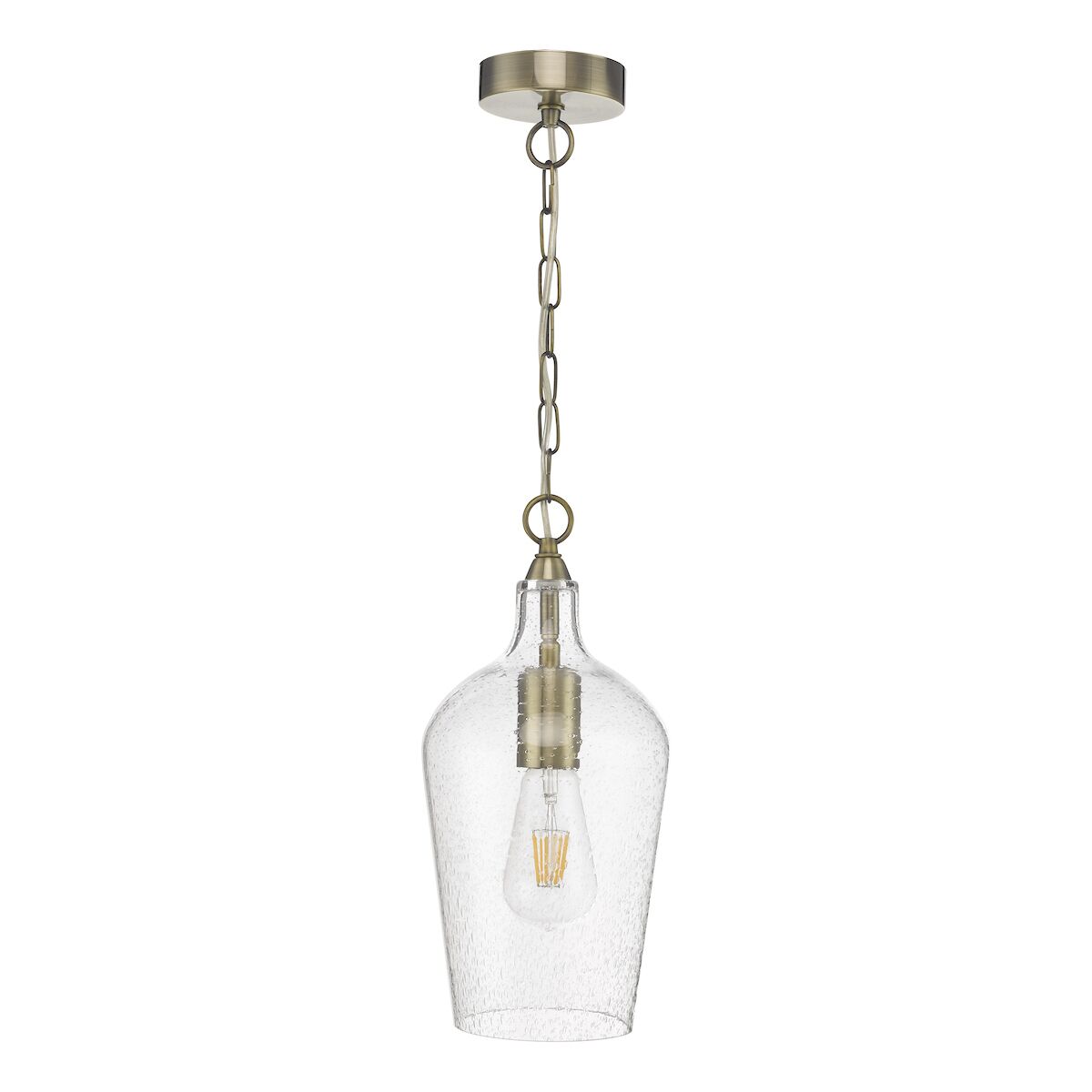 Nida Pendant Antique Brass Glass<br>Glass - Image 2