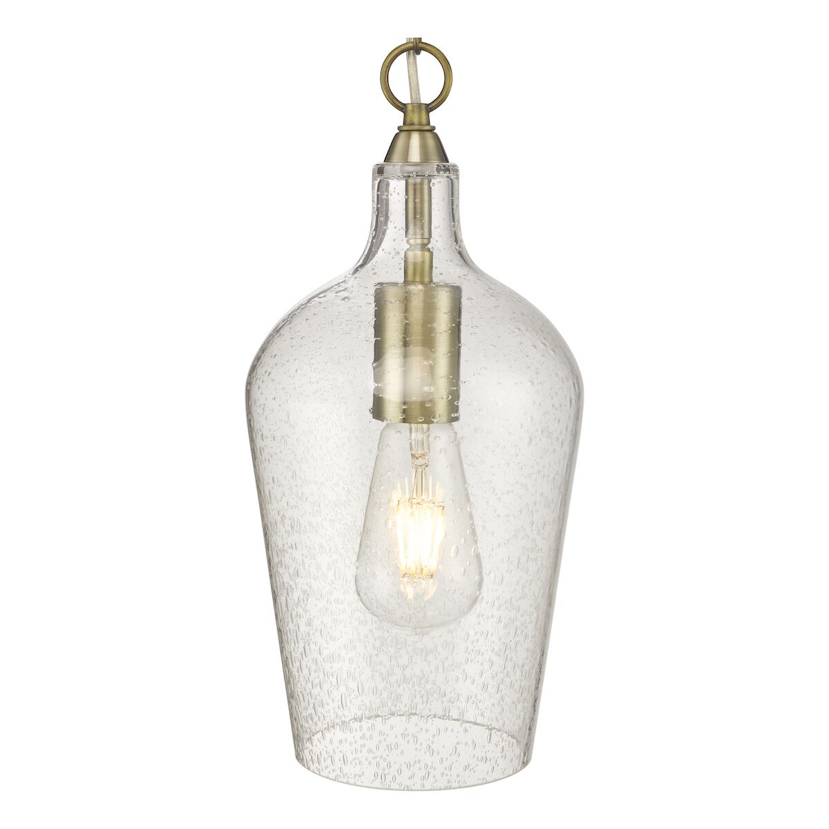 Nida Pendant Antique Brass Glass<br>Glass - Image 3