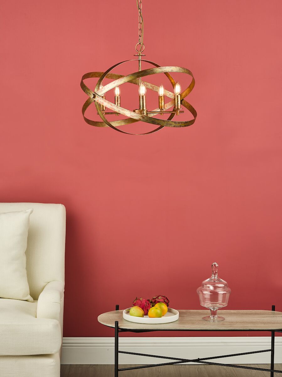 Nitya 5 Light Pendant Mottled Copper<br>Mottled Copper - Image 6