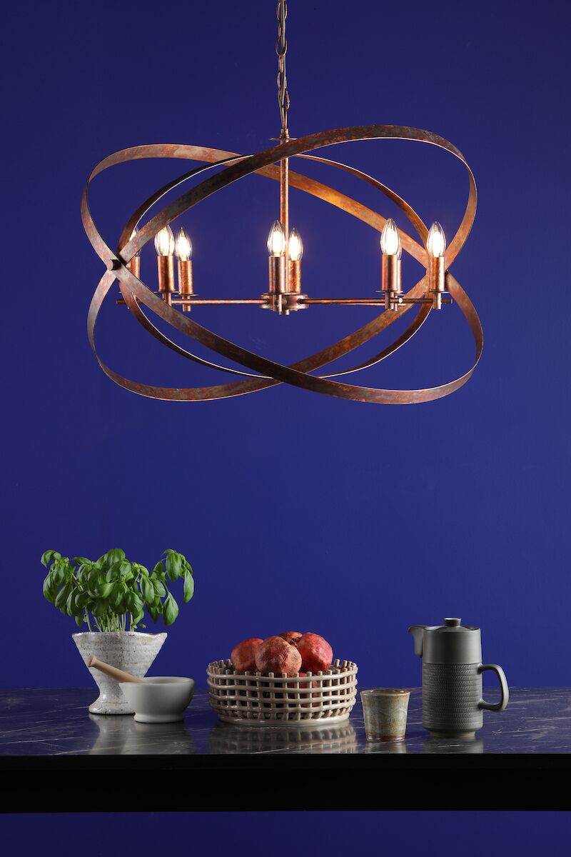 Nitya 8 Light Pendant Mottled Copper<br>Mottled Copper - Image 11
