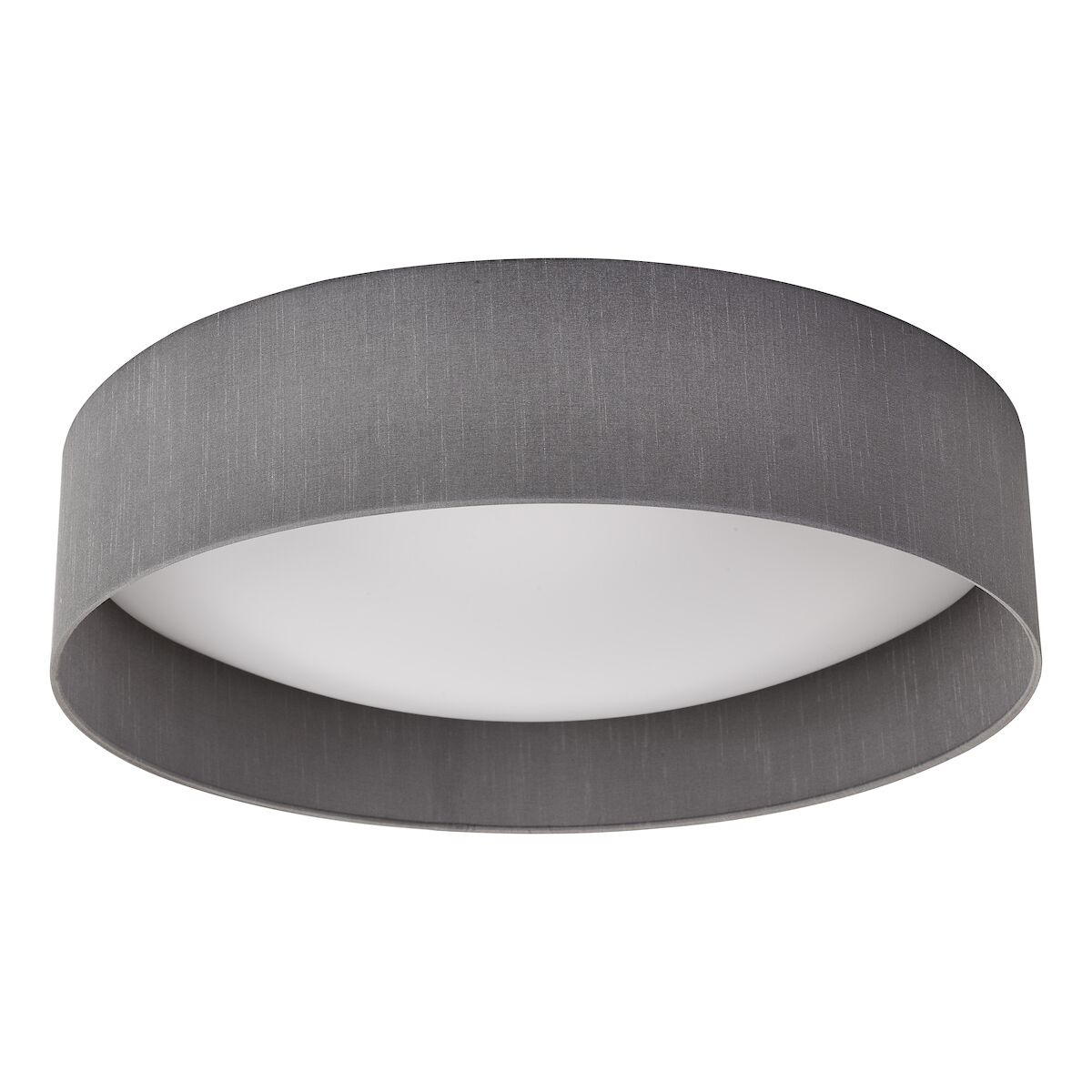 Nysa 3 Light Flush Grey Faux Silk 60cm<br>Grey - Image 2