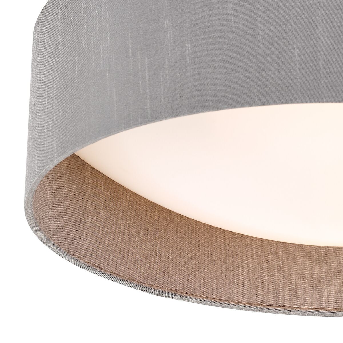 Nysa 2 Light Flush Grey Faux Silk 40cm<br>Grey - Image 3