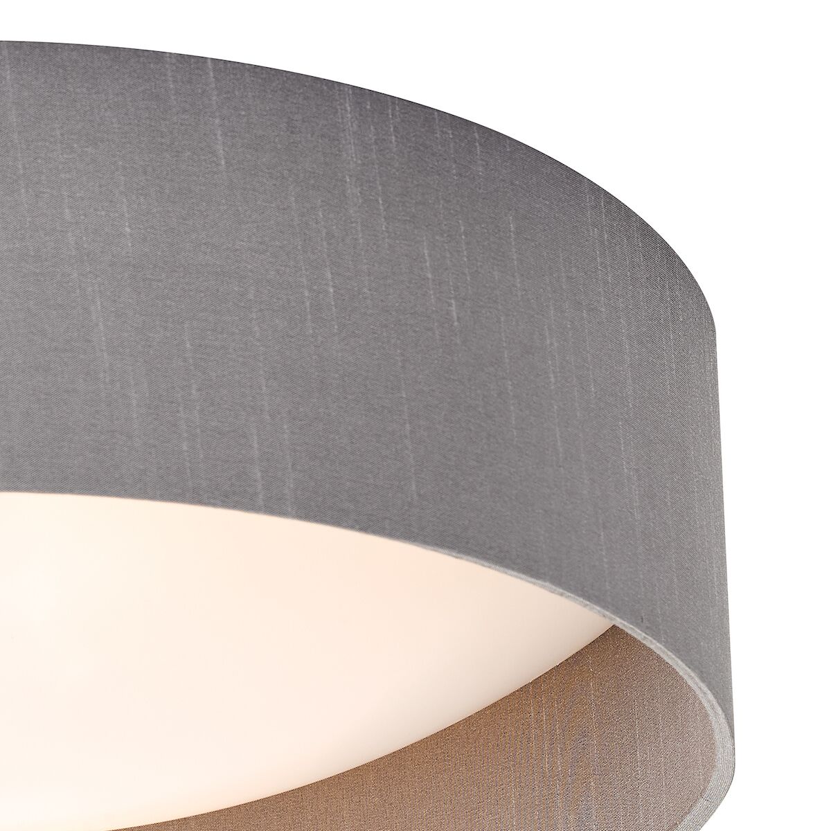 Nysa 2 Light Flush Grey Faux Silk 40cm<br>Grey - Image 4