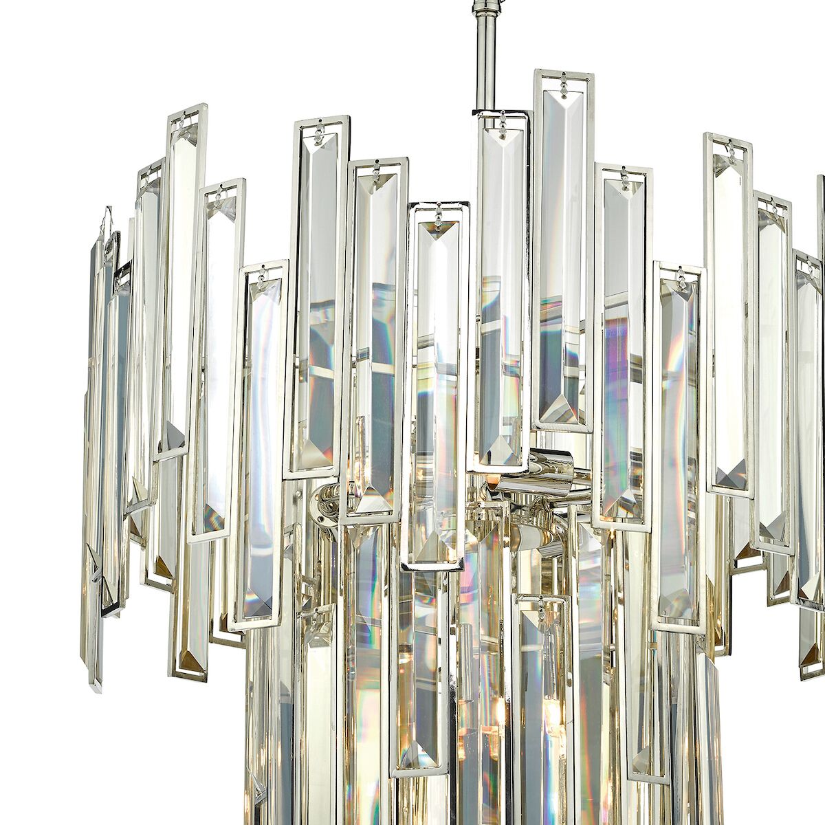 Odile 6 Light Pendant Champagne Crystal Polished Nickel Frame<br>Champagne Crystal - Image 4