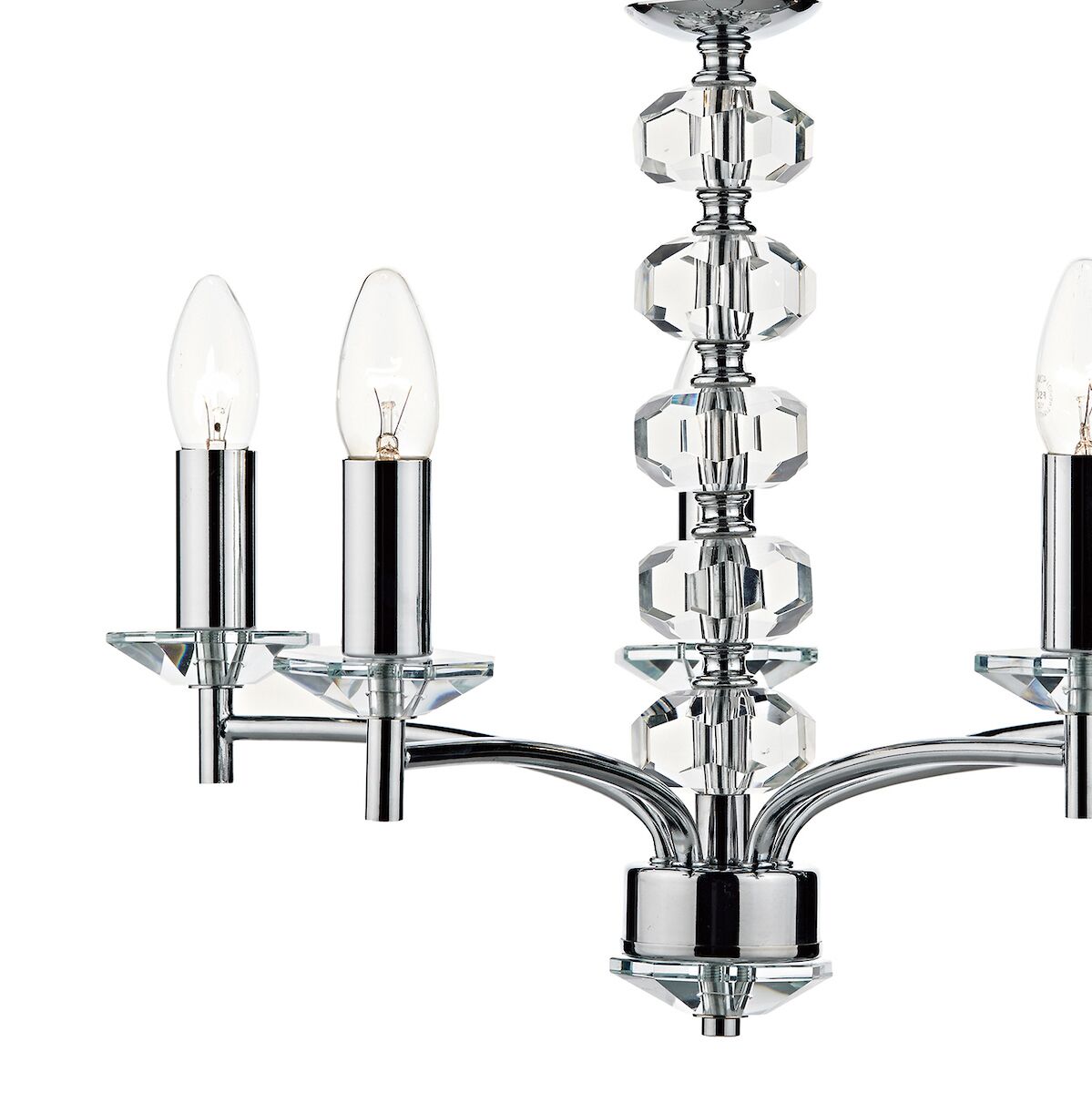 Oleana 5 Light Pendant Polished Chrome Crystal<br>Polished Chrome - Image 3