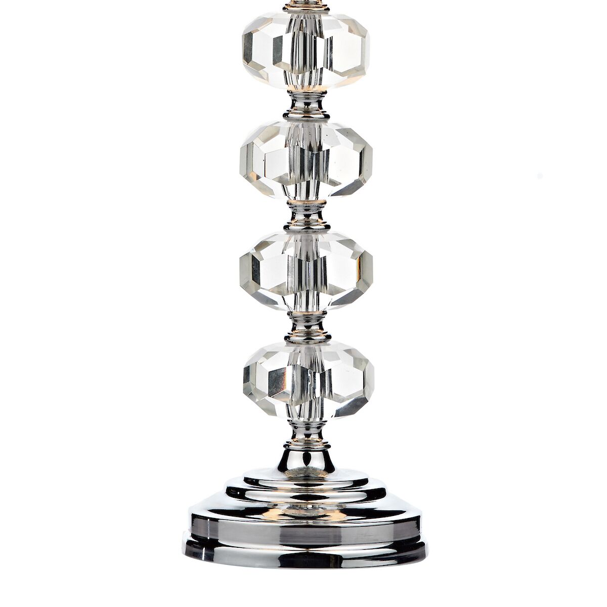 Oleana Table Lamp Polished Chrome Crystal With Shade <br>Polished Chrome - Image 2