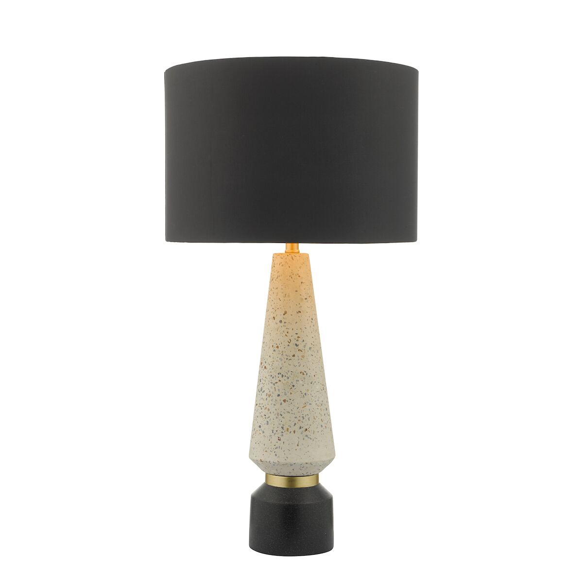 Onora Table Lamp White & Black With Shade <br>Matt Stone