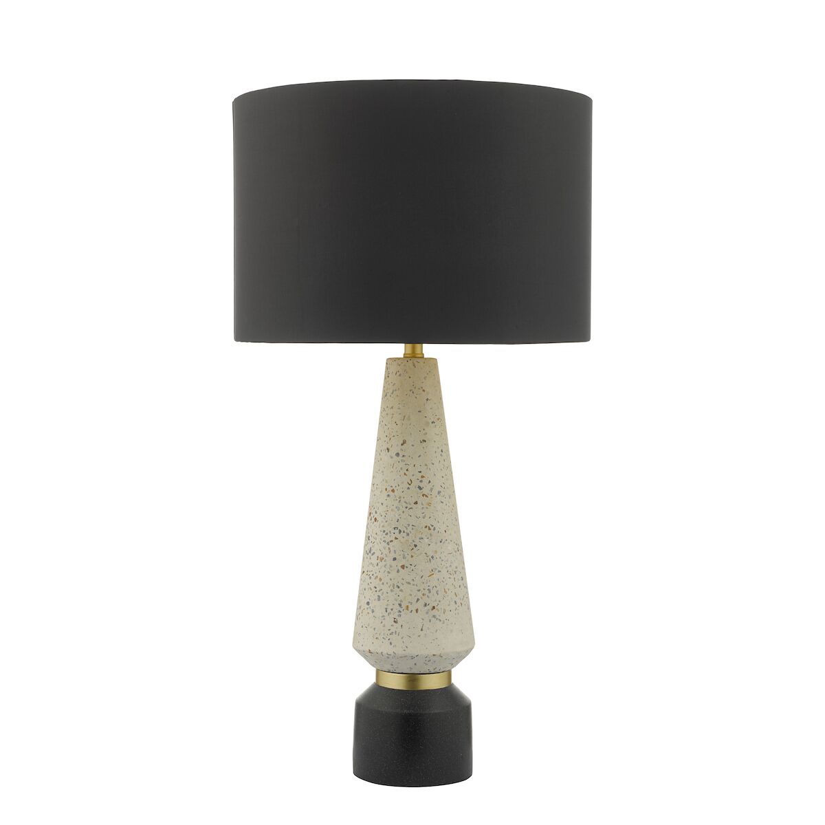 Onora Table Lamp White & Black With Shade <br>Matt Stone - Image 2