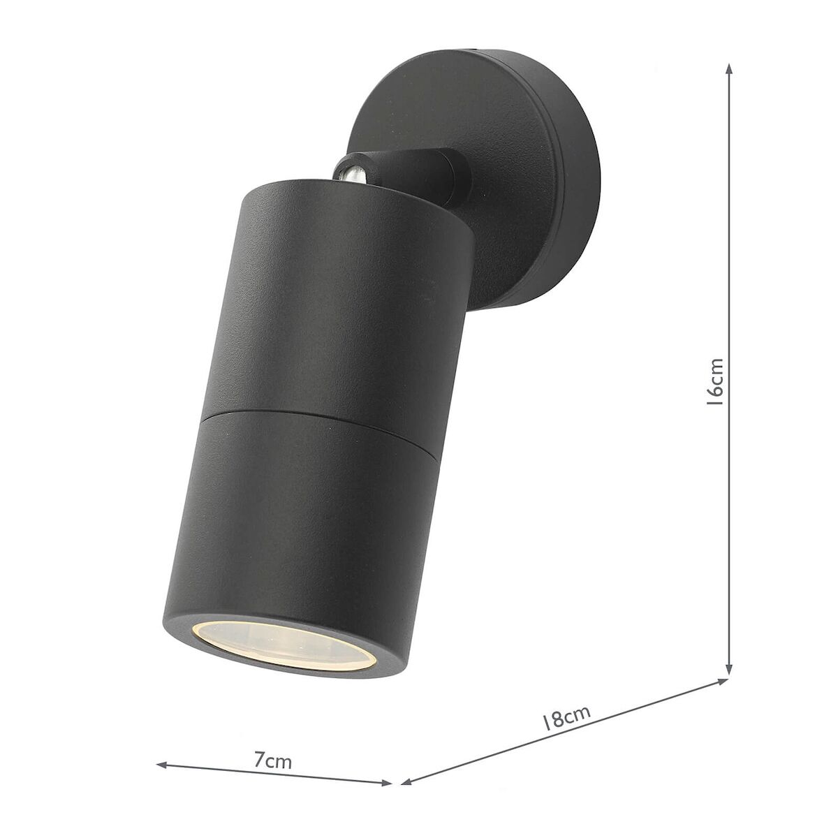 Ortega Outdoor Single Spotlight Matt Black IP65<br>Matt Black - Image 4