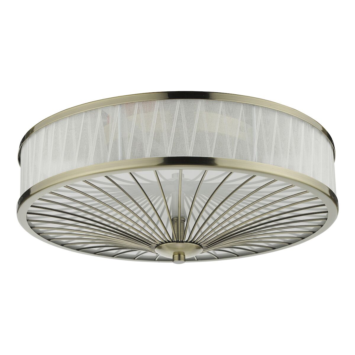 Oslo 3 Light Flush Antique Brass<br>Antique Brass - Image 2