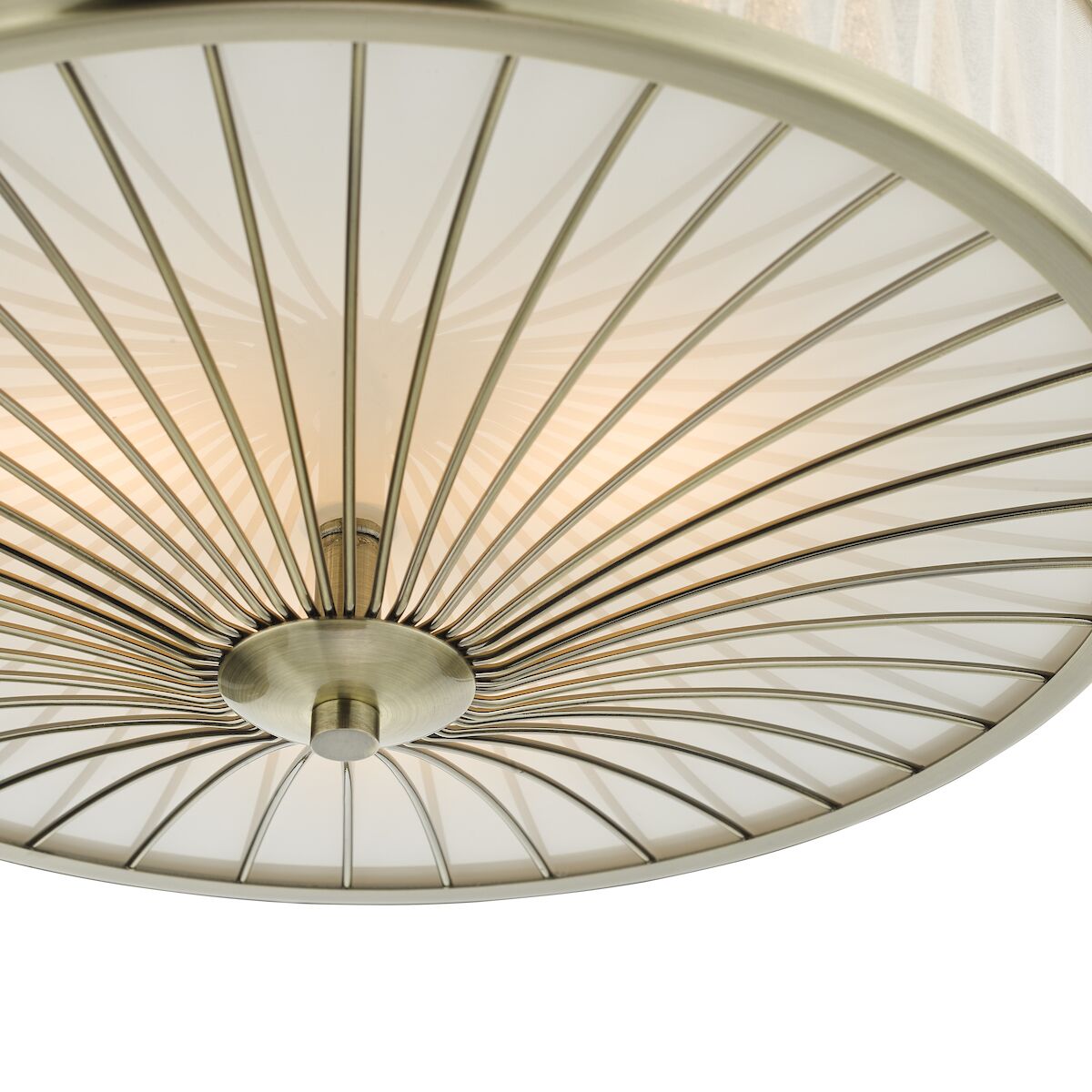 Oslo 3 Light Flush Antique Brass<br>Antique Brass - Image 5