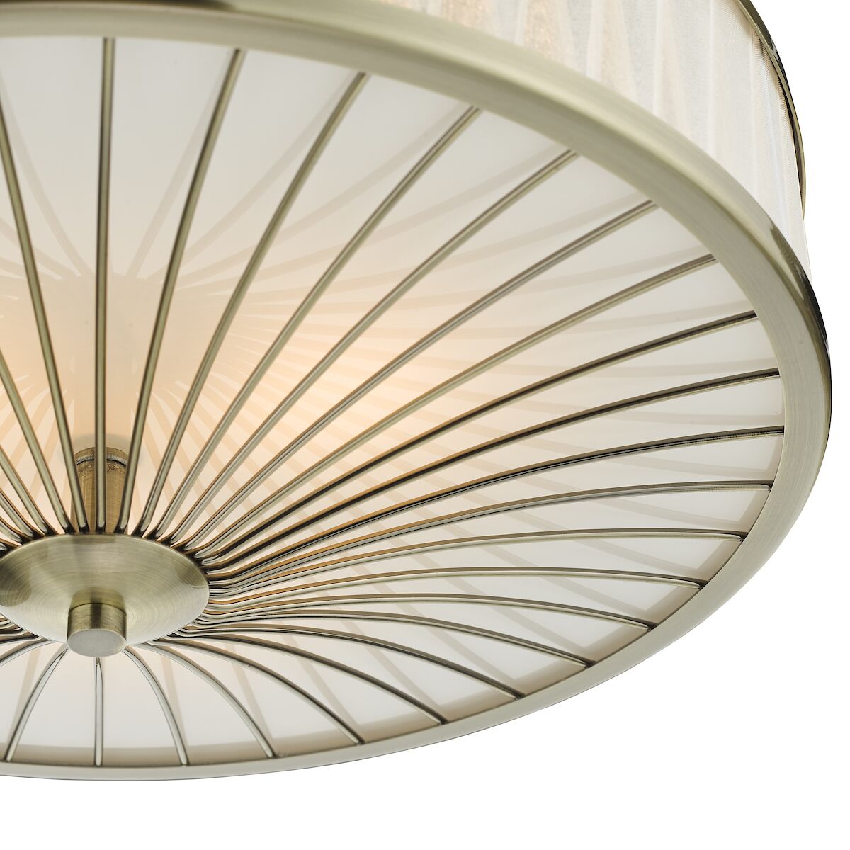 Oslo 3 Light Flush Antique Brass<br>Antique Brass - Image 7