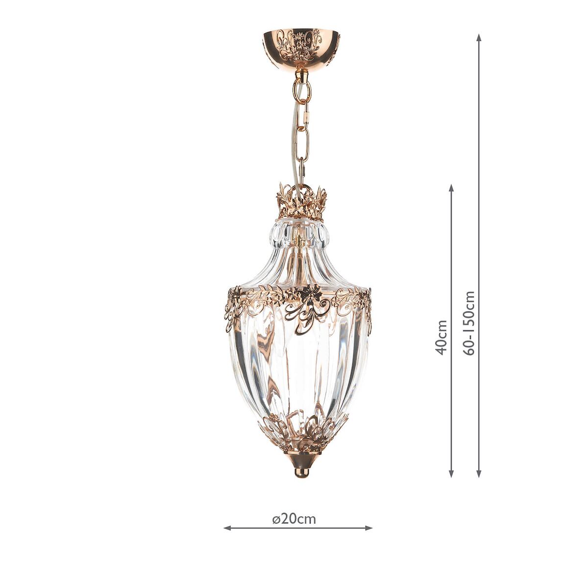 Ottoman 1 Light Pendant French Gold<br>Polished Gold - Image 5