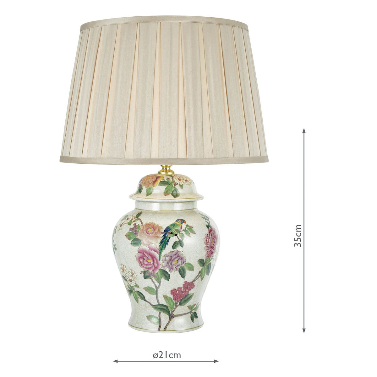 Peony Table Lamp Floral Design Base Only<br>Multi Coloured - Image 4