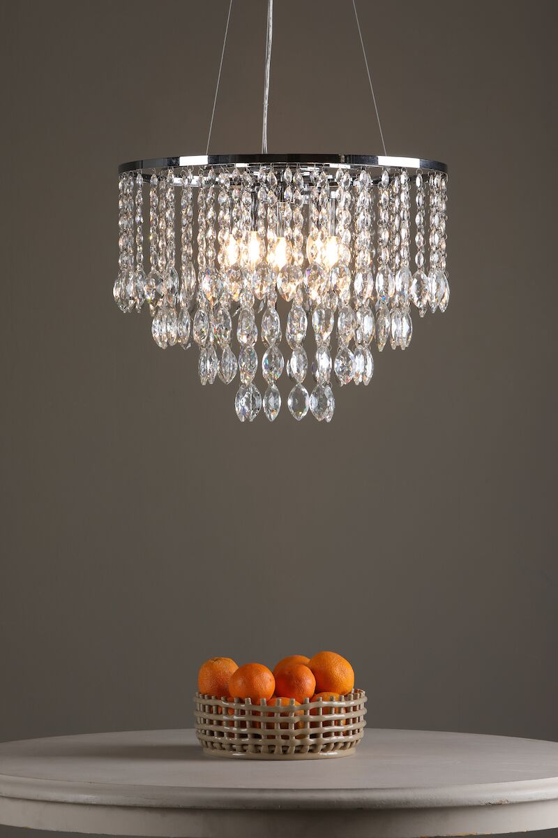 Pescara 5 Light Round Pendant Decorative Crystal<br>Crystal - Image 5