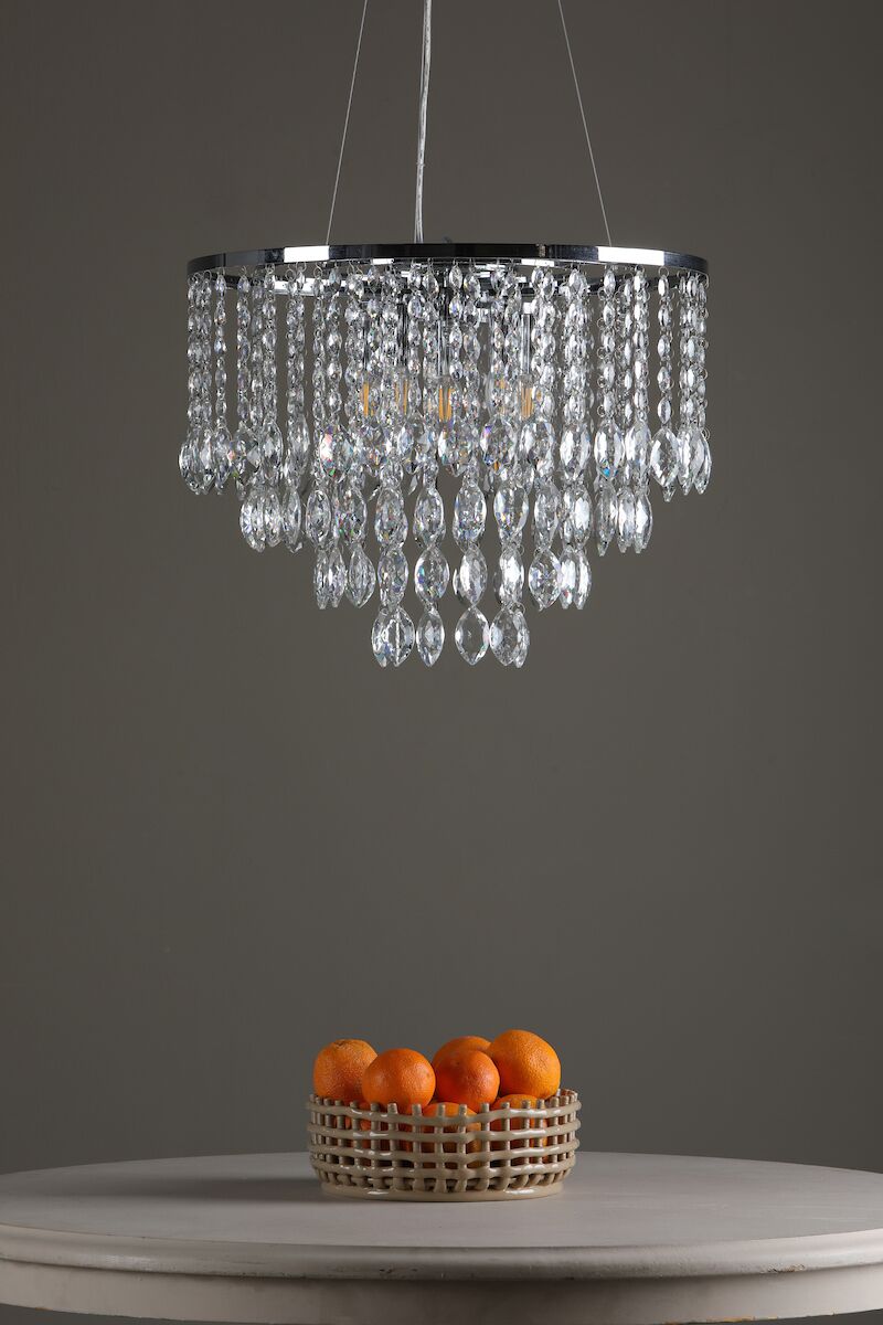 Pescara 5 Light Round Pendant Decorative Crystal<br>Crystal - Image 6