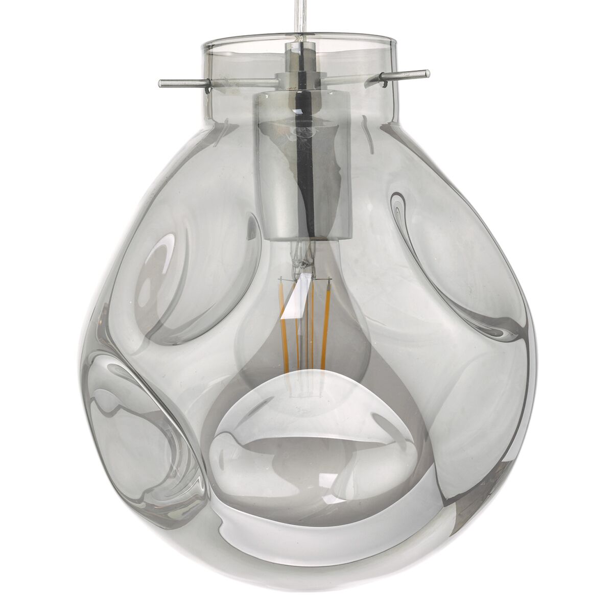 Quinn Pendant Polished Chrome & Smoked Glass<br>Polished Chrome - Image 4