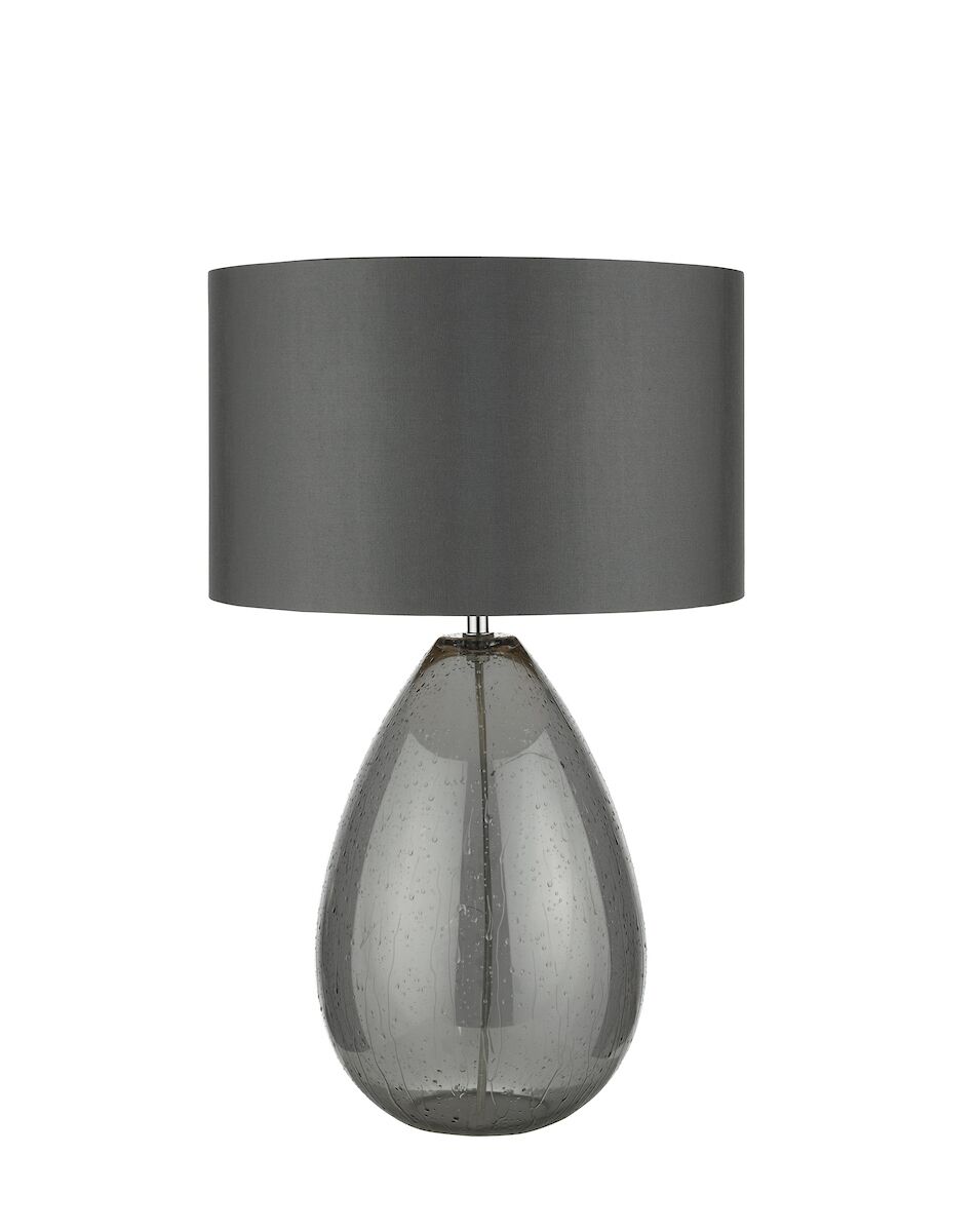 Rain Table Lamp Smoked Glass With Shade <br>Smoked Glass