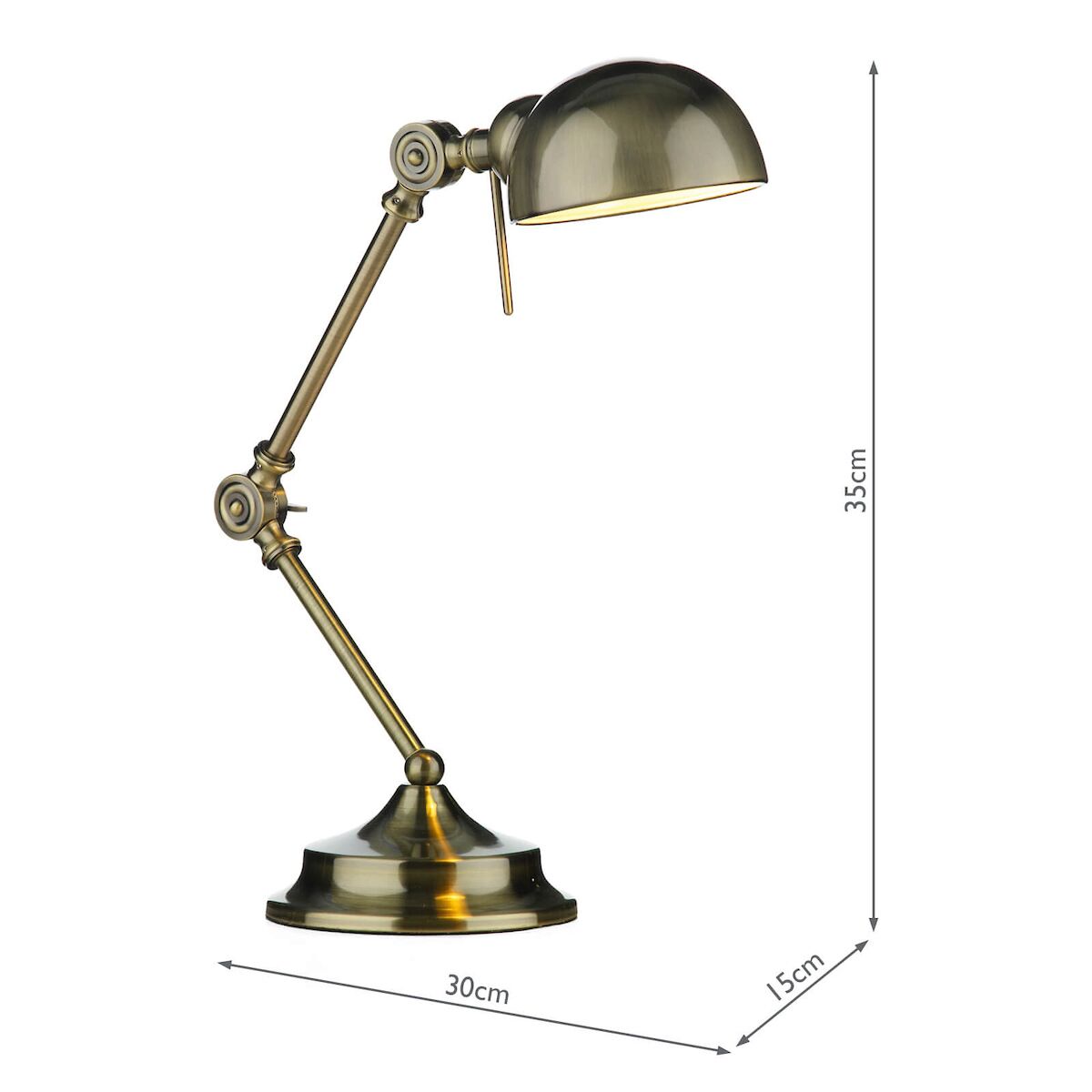 Ranger Task Table Lamp Antique Brass<br>Antique Brass - Image 9