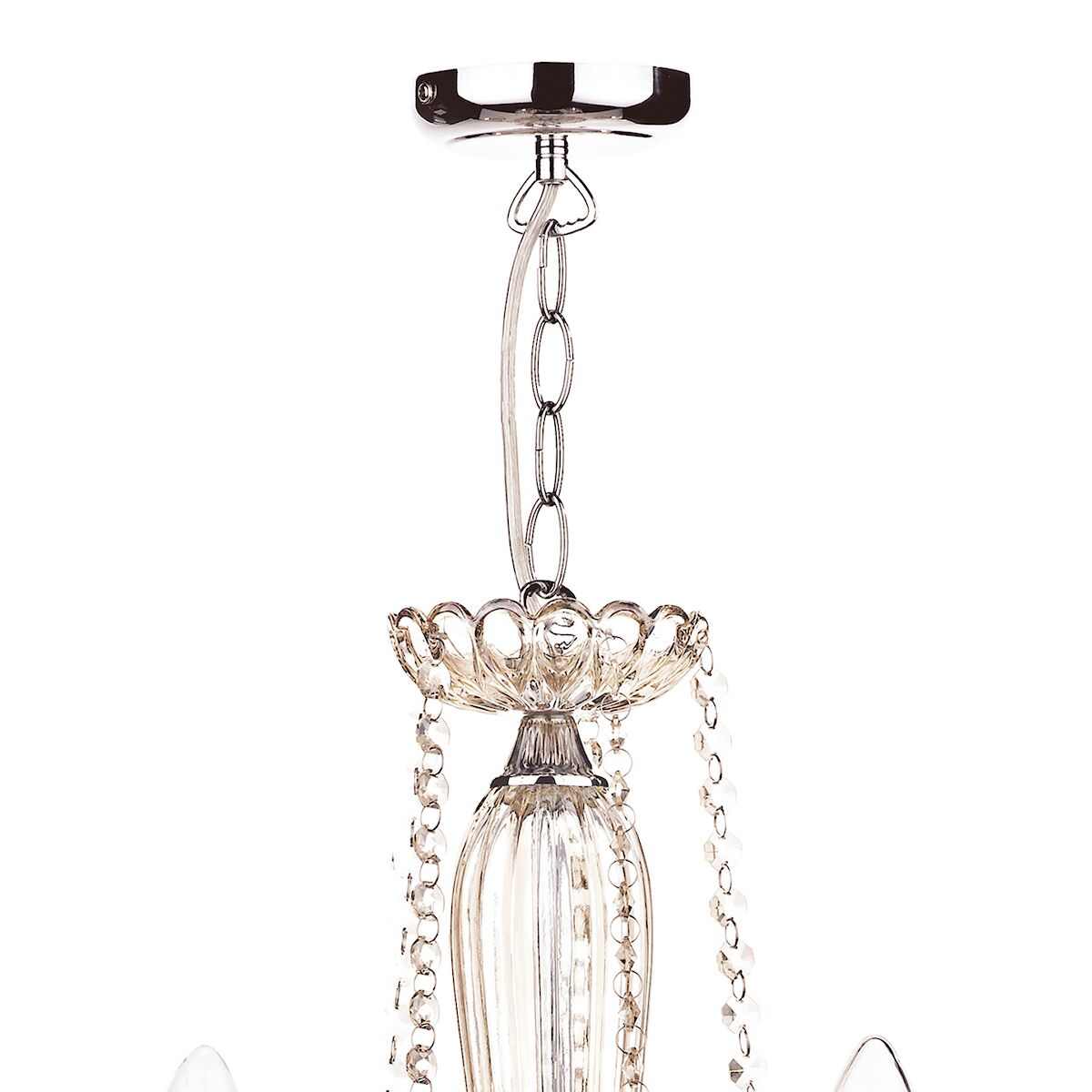 Raphael 5 Light Chandelier Champagne Crystal<br>Champagne Glass - Image 2