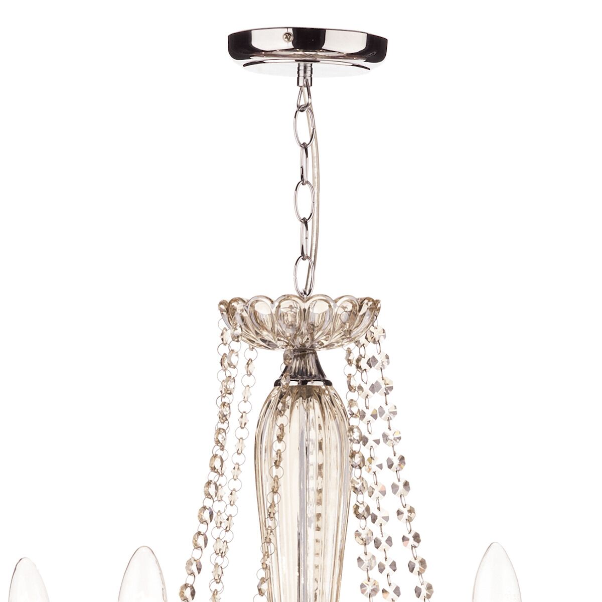 Raphael 8 Light Chandelier Champagne Crystal<br>Champagne Glass - Image 2