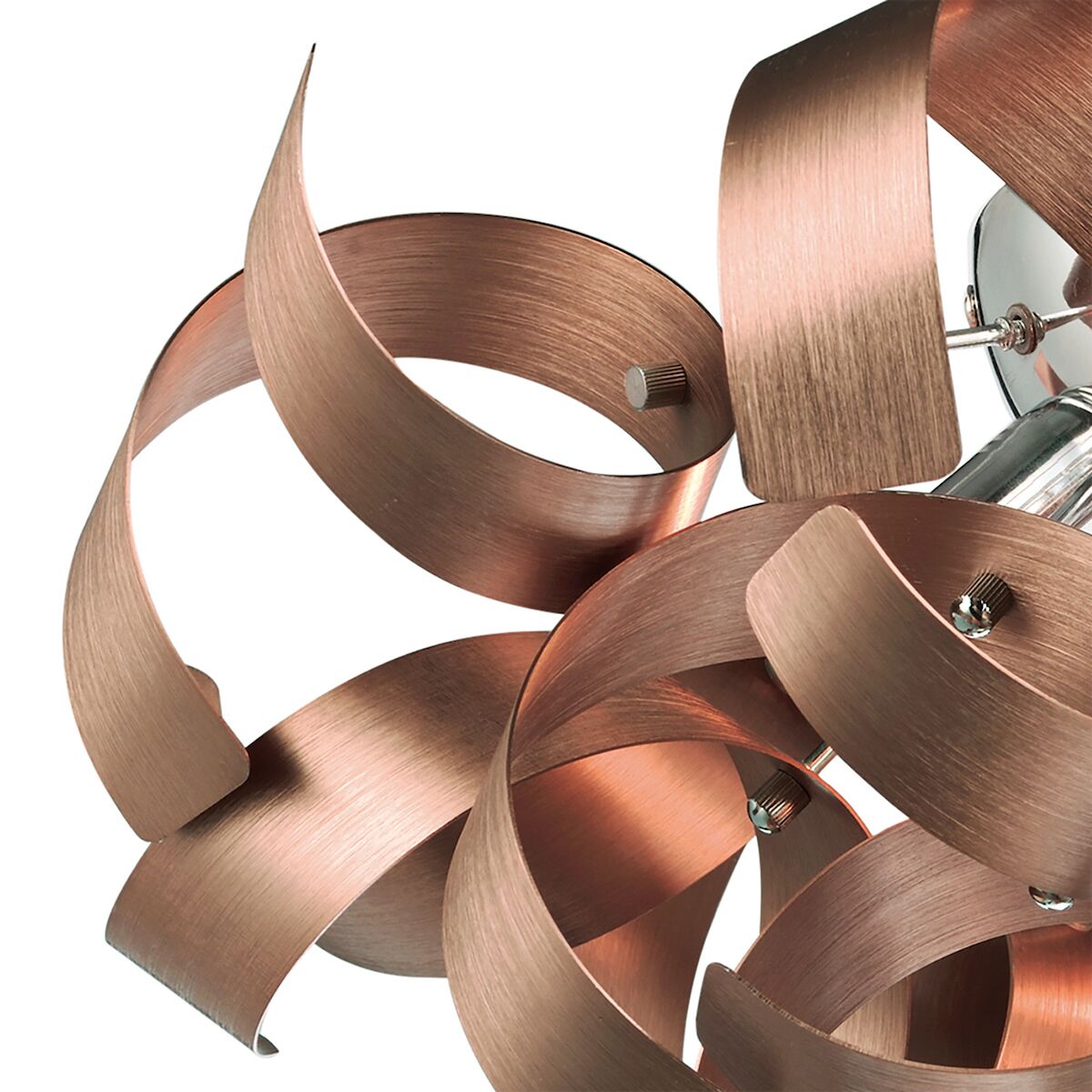 Rawley 4 Light Flush Brushed Copper 40cm<br>Brushed Copper - Image 4