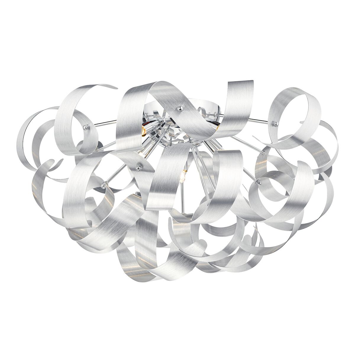 Rawley 5 Light Flush Brushed Aluminium 60cm<br>Brushed Aluminium