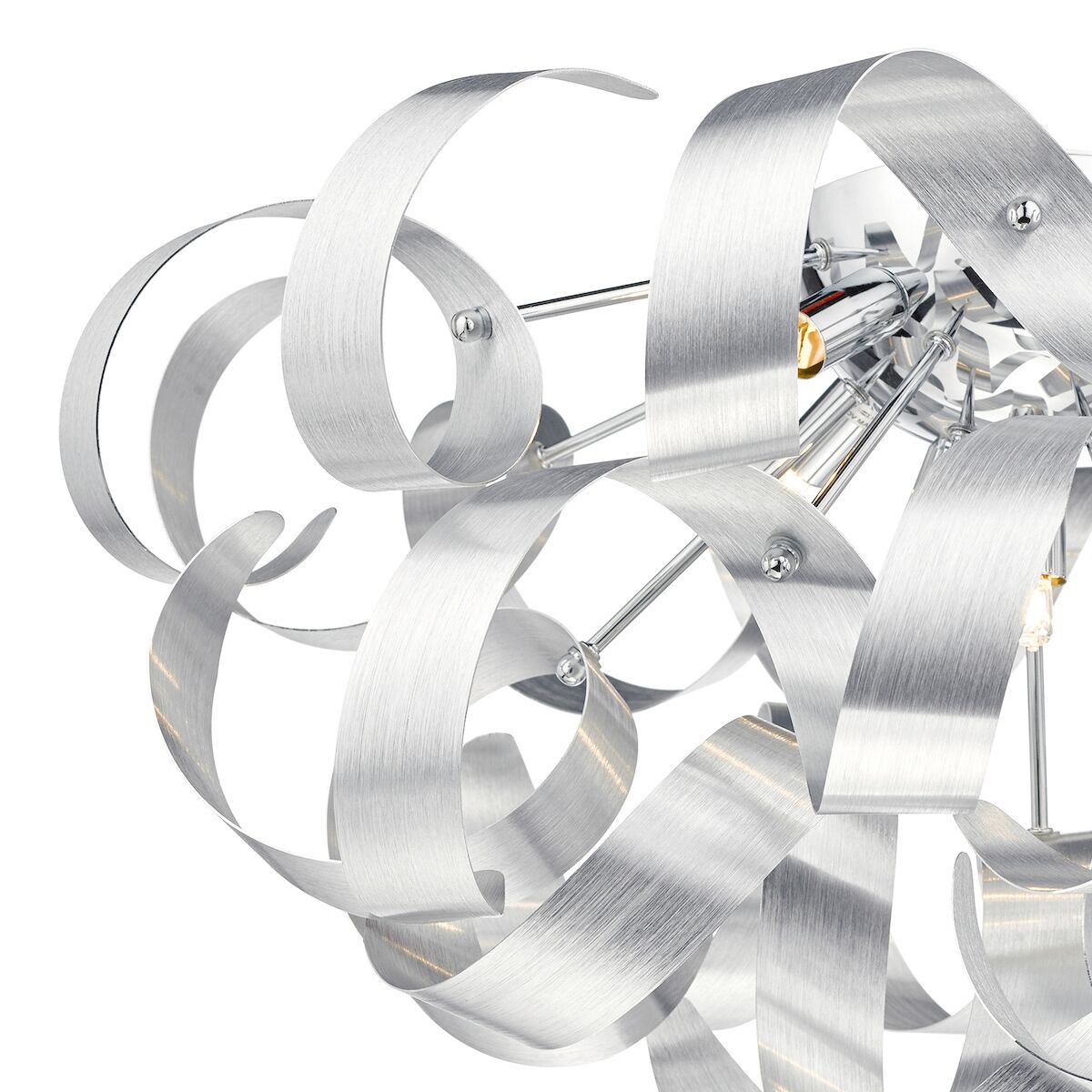 Rawley 5 Light Flush Brushed Aluminium 60cm<br>Brushed Aluminium - Image 2