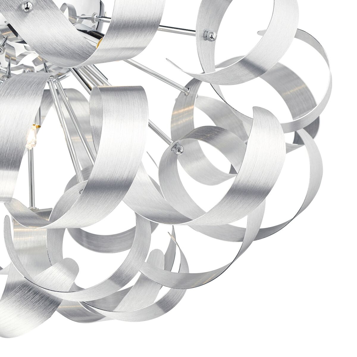 Rawley 5 Light Flush Brushed Aluminium 60cm<br>Brushed Aluminium - Image 3