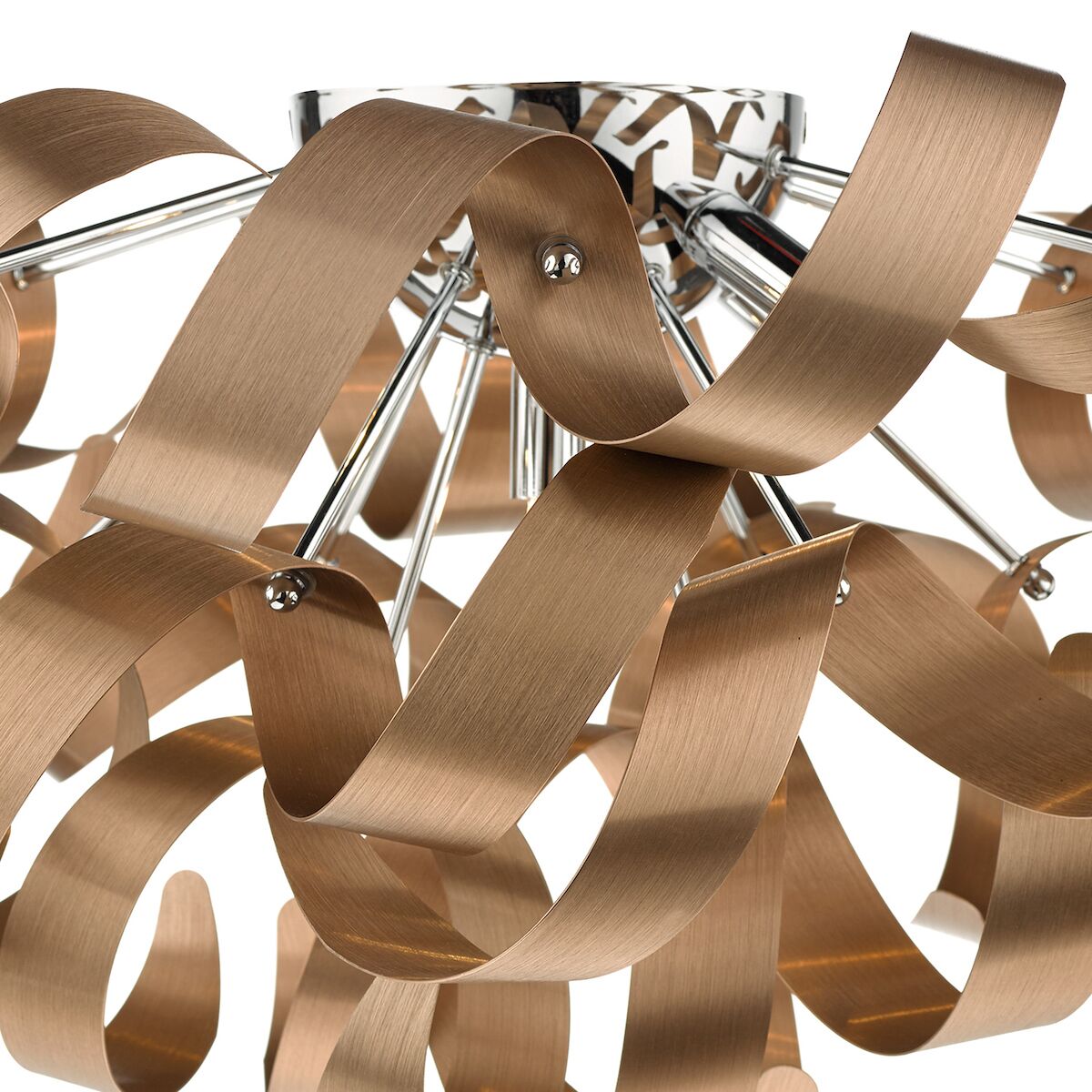 Rawley 5 Light Flush Brushed Copper 60cm<br>Brushed Copper - Image 2