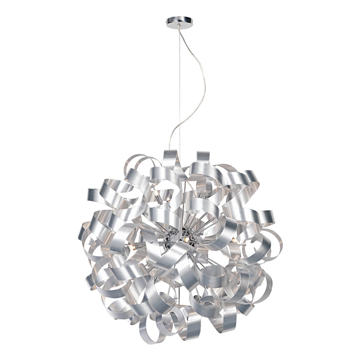 Rawley 12 Light Pendant Brushed Aluminium<br>Brushed Aluminium