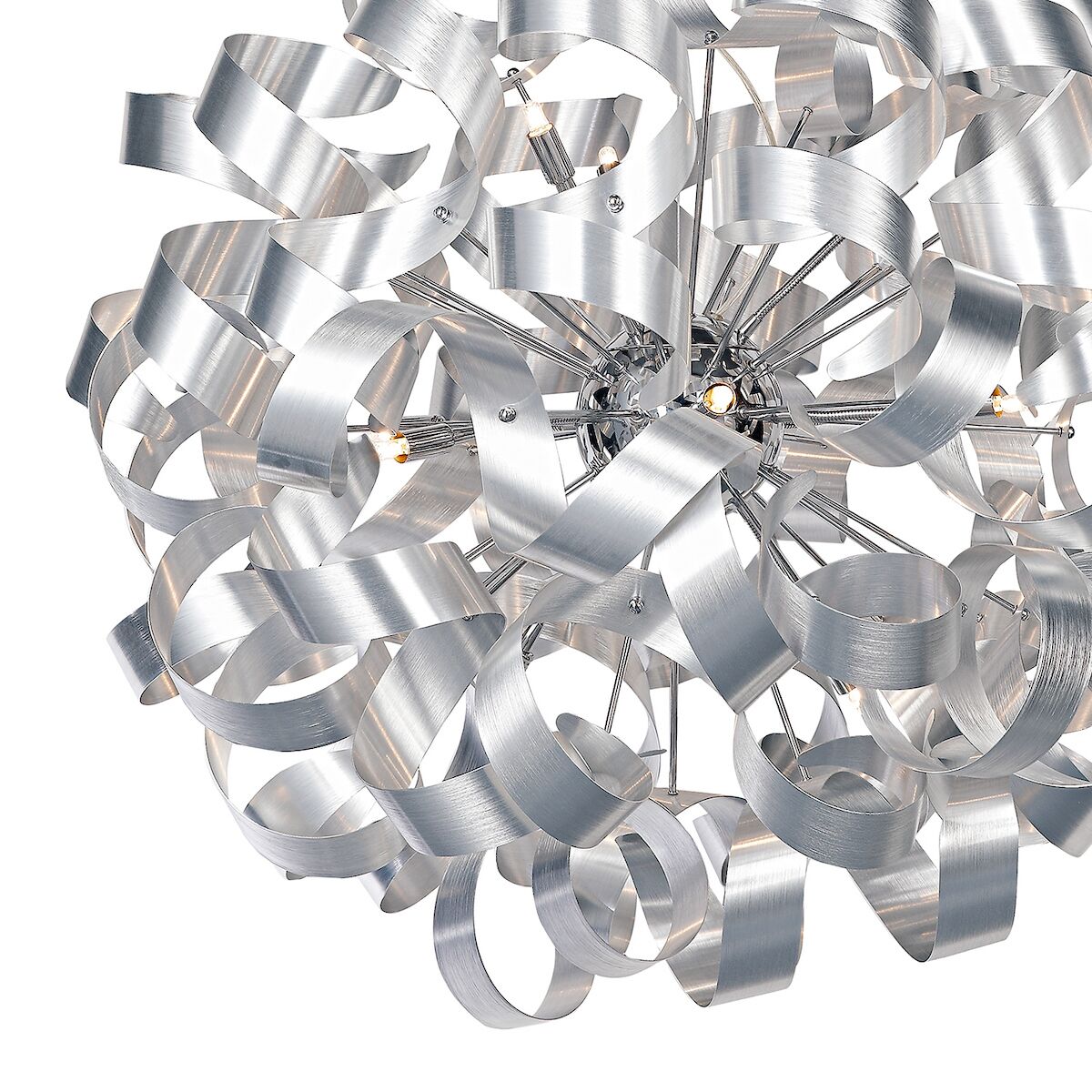 Rawley 12 Light Pendant Brushed Aluminium<br>Brushed Aluminium - Image 2