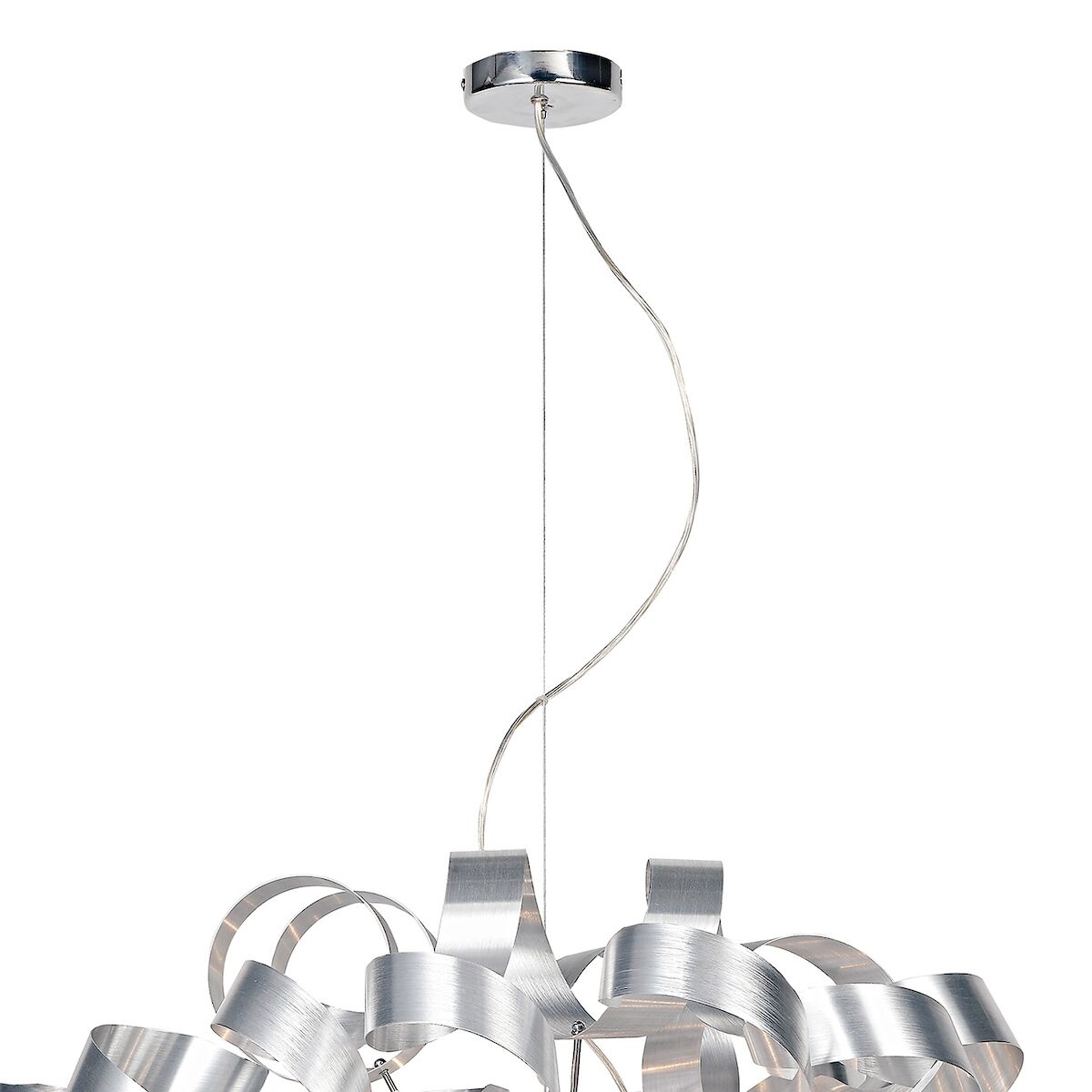 Rawley 12 Light Pendant Brushed Aluminium<br>Brushed Aluminium - Image 3
