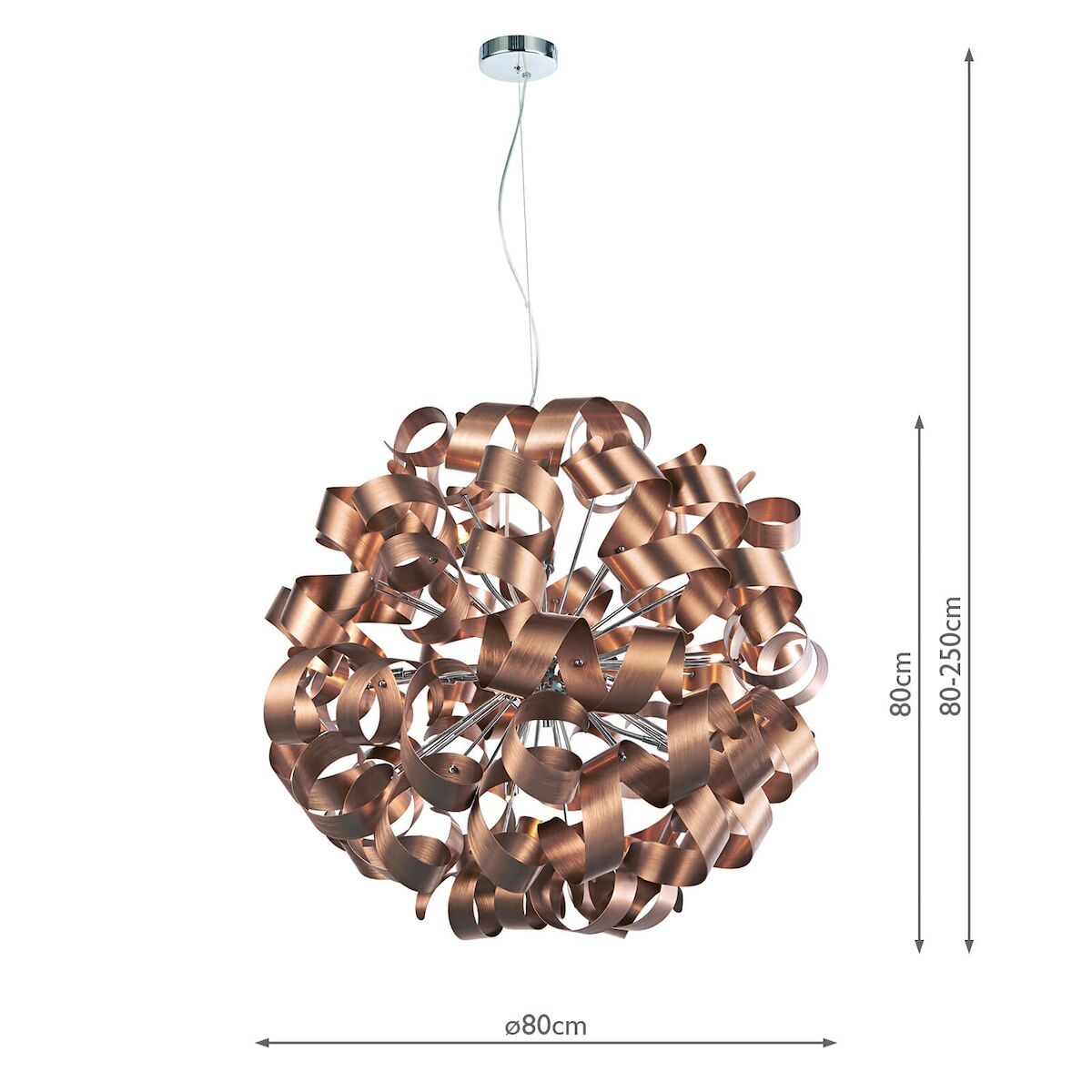 Rawley 12 Light Pendant Brushed Copper<br>Brushed Copper - Image 9