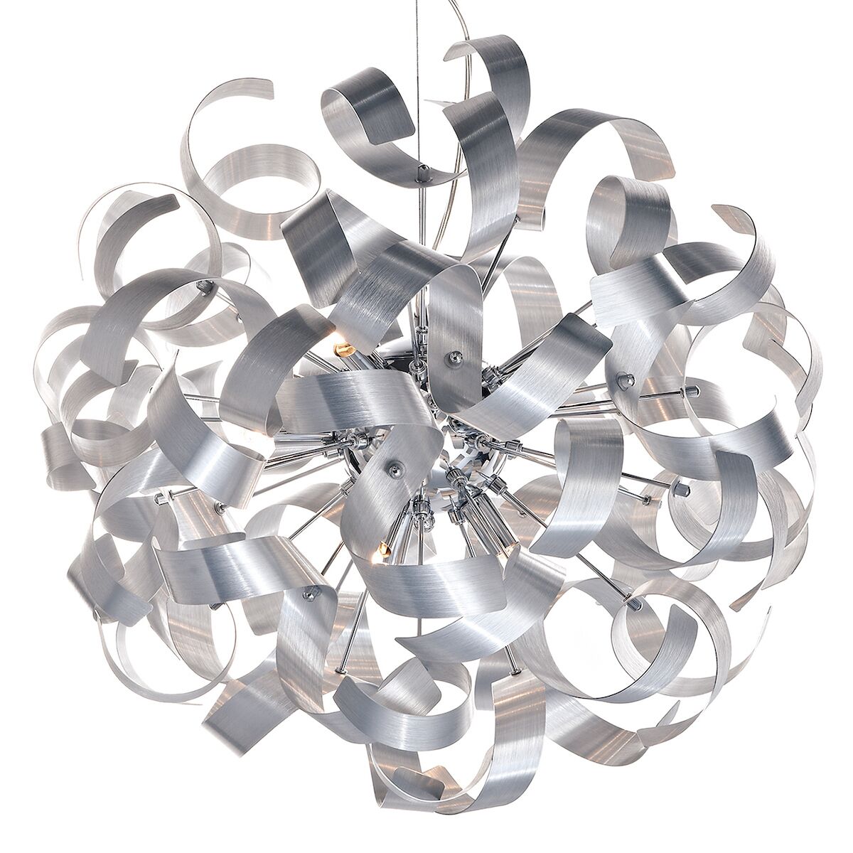 Rawley 9 Light Ribbon Pendant<br>Brushed Aluminium - Image 2