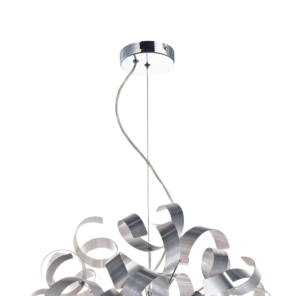 Rawley 9 Light Ribbon Pendant<br>Brushed Aluminium - Image 3