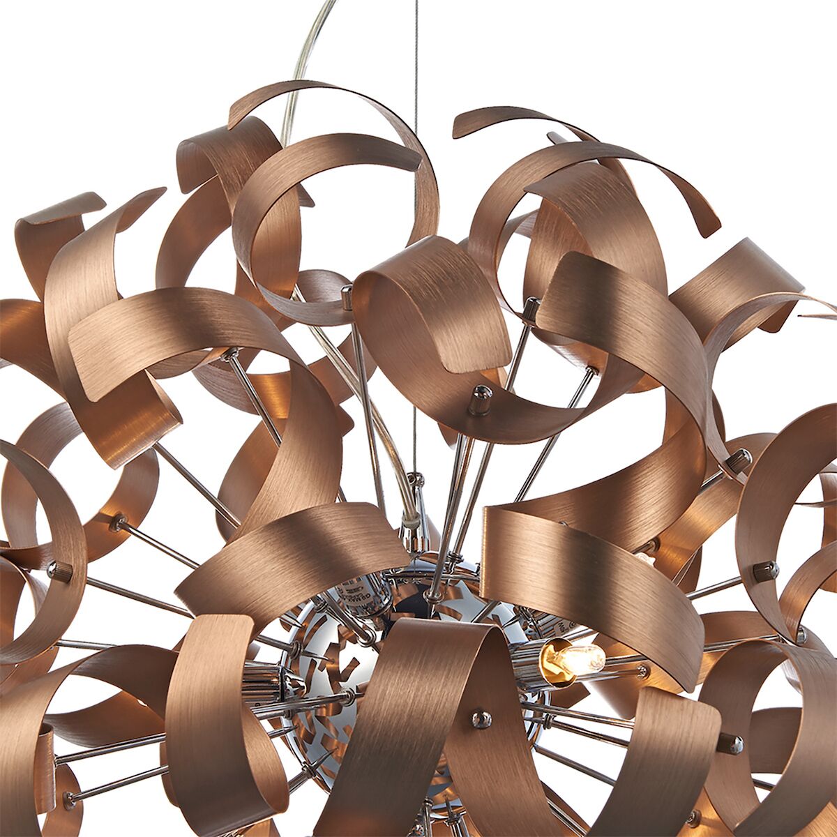 Rawley 9 Light Ribbon Pendant Brushed Copper<br>Brushed Copper - Image 3