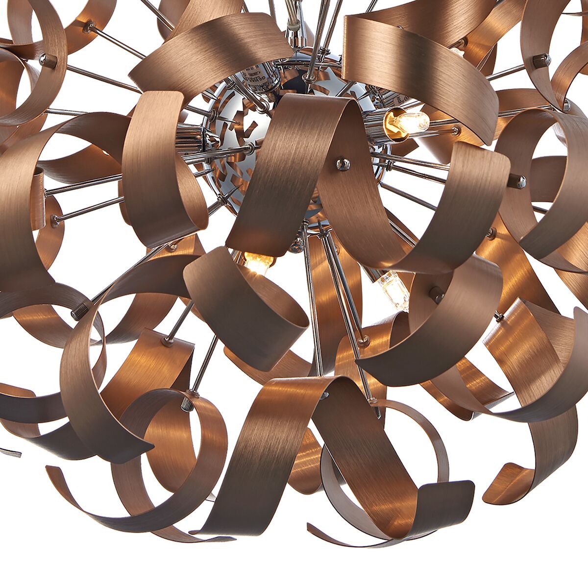 Rawley 9 Light Ribbon Pendant Brushed Copper<br>Brushed Copper - Image 4