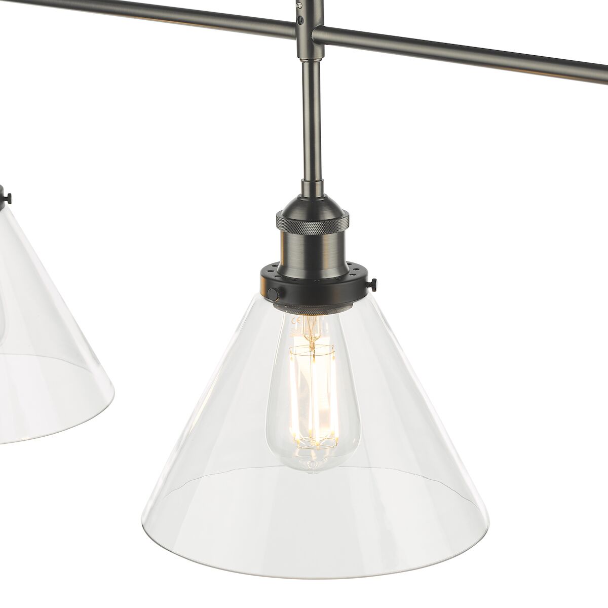 Ray 3 Light Bar Pendant Antique Nickel Clear GlassAntique Nickel - Image 6