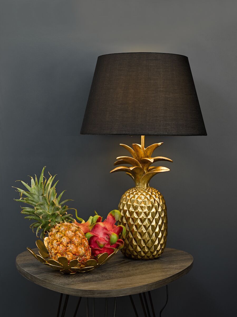 Safa Pineapple Table Lamp Gold With Shade <br>Matt Gold - Image 5