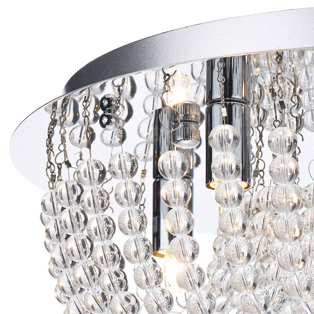 Saigon 5 Light Flush Polished Chrome/Clear<br>Crystal - Image 2