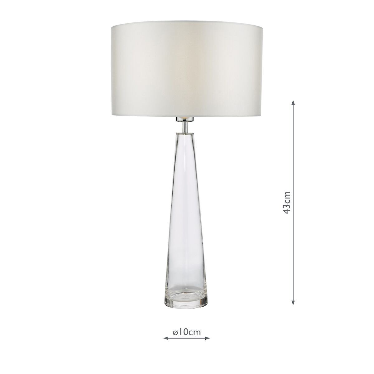 Samara Table Lamp Clear Glass Base Only<br>Glass - Image 7