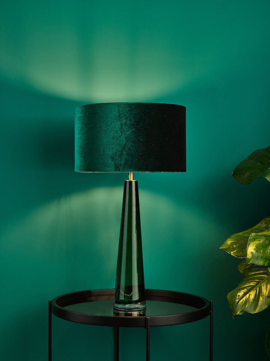 Samara Table Lamp Green Glass Base Only<br>Green Glass - Image 5