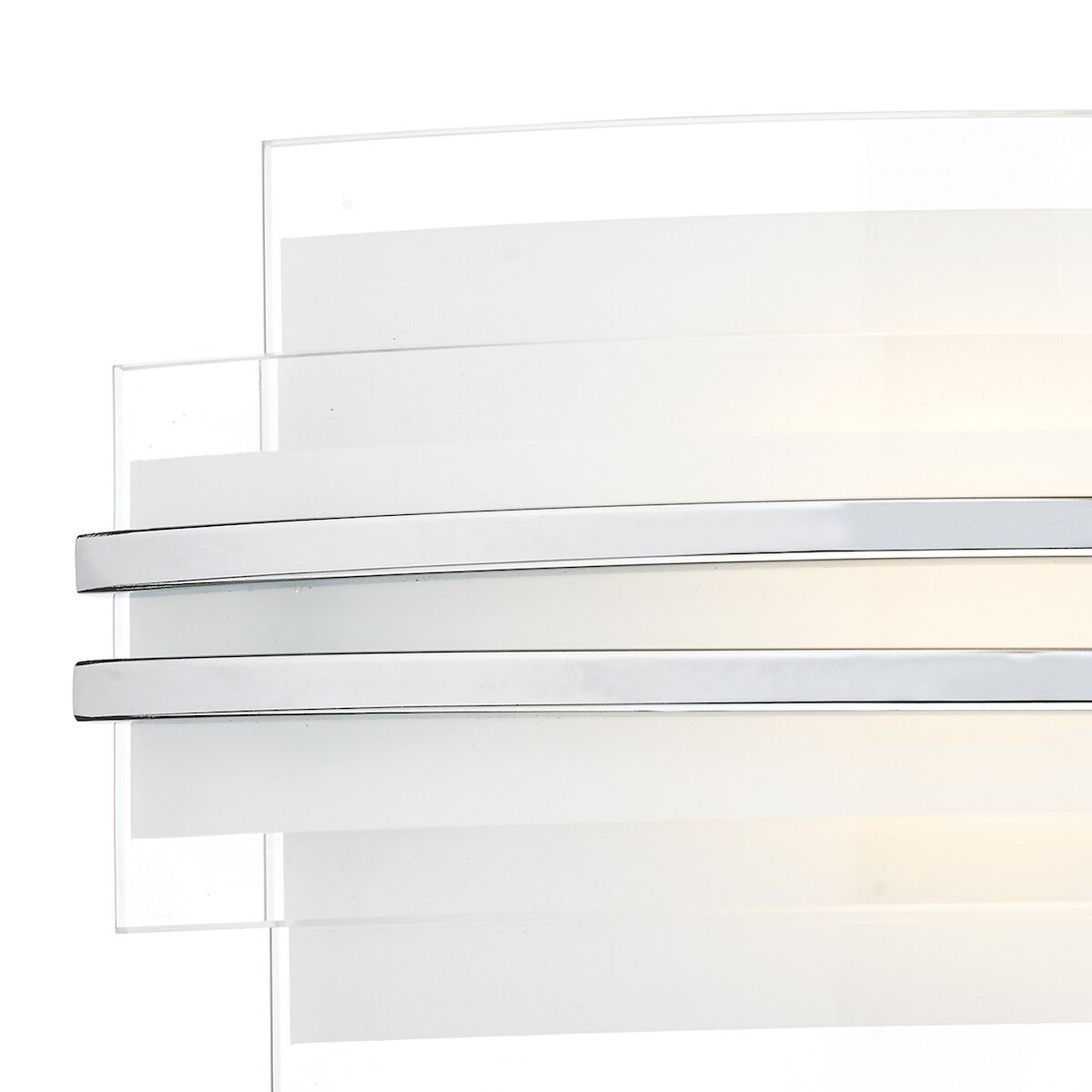 Sector Large Wall Light Frosted Glass Polished Chrome LED<br>White Frosted Glass - Image 2
