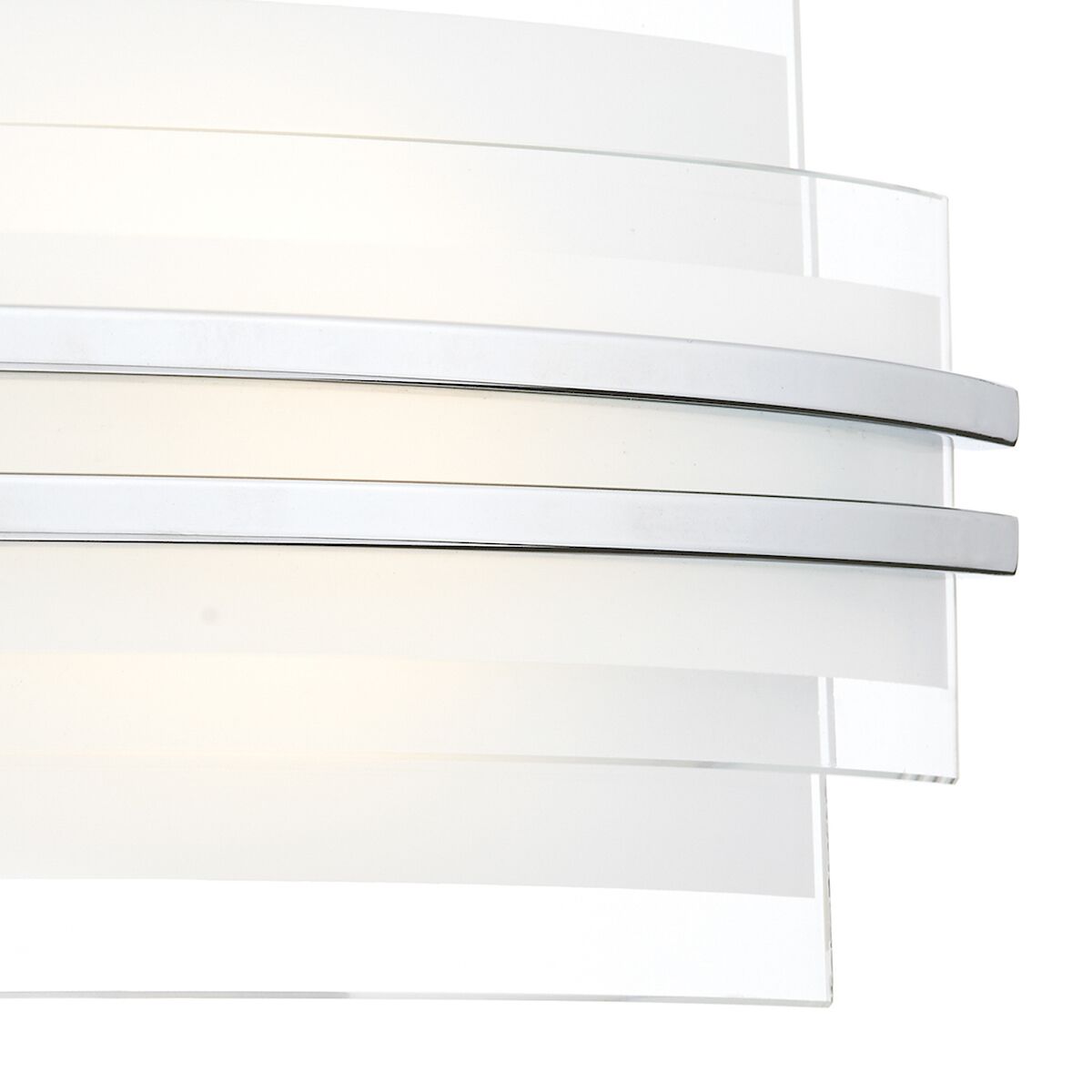 Sector Large Wall Light Frosted Glass Polished Chrome LED<br>White Frosted Glass - Image 4