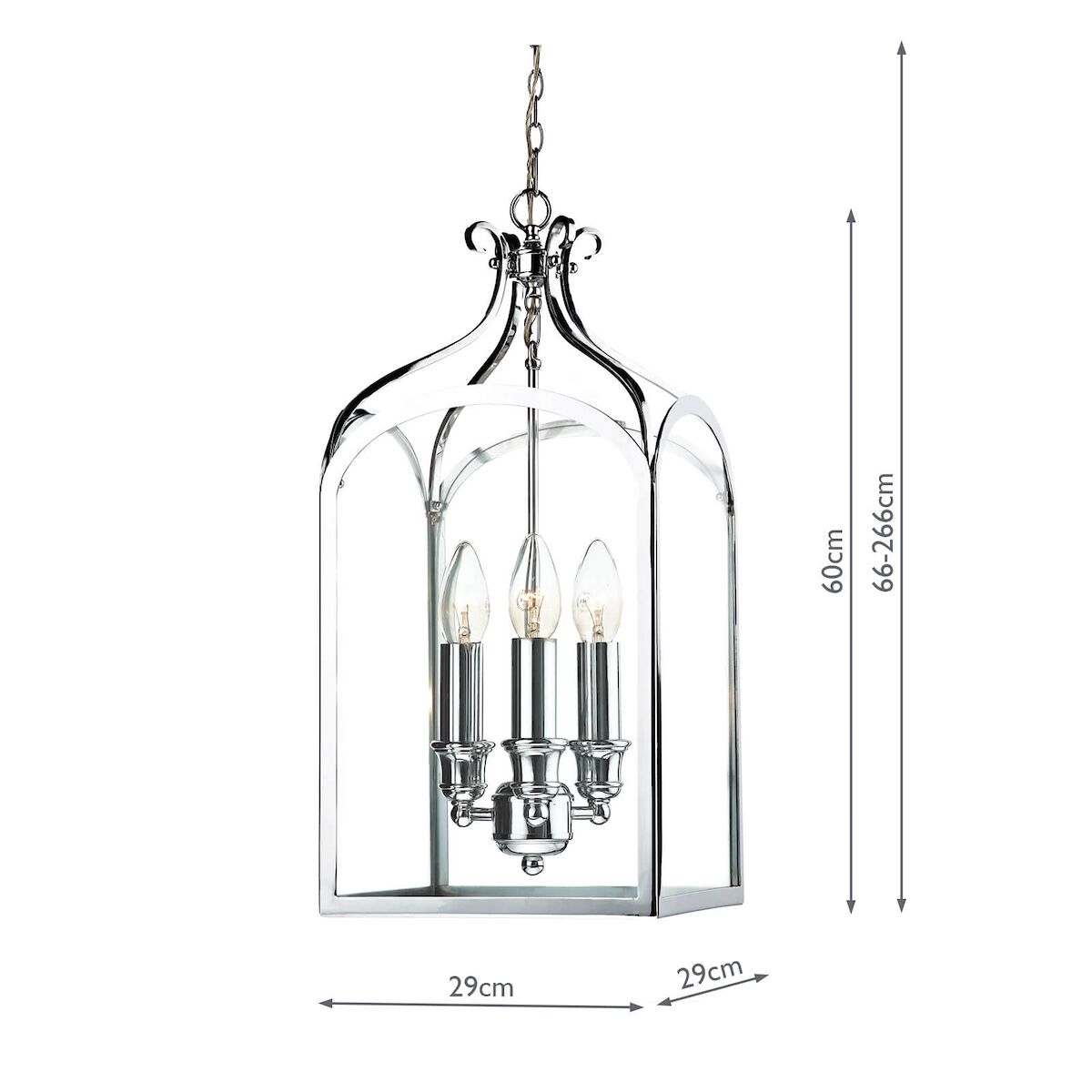 Senator 3 Light Pendant Polished Chrome<br>Polished Chrome - Image 6